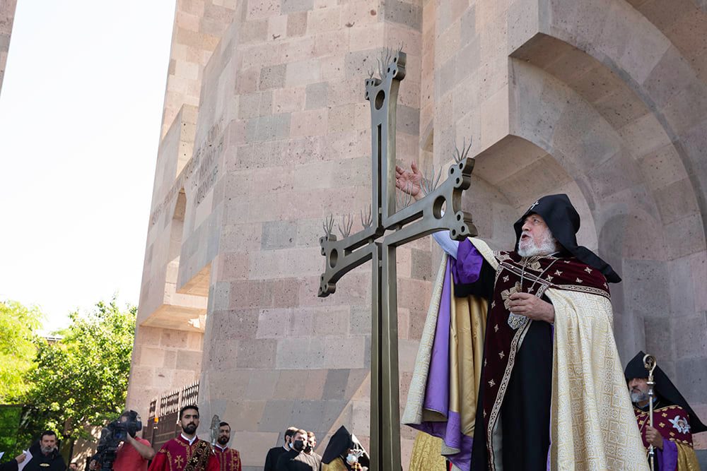 Raising the Cross Over Holy Etchmiadzin The Armenian Church