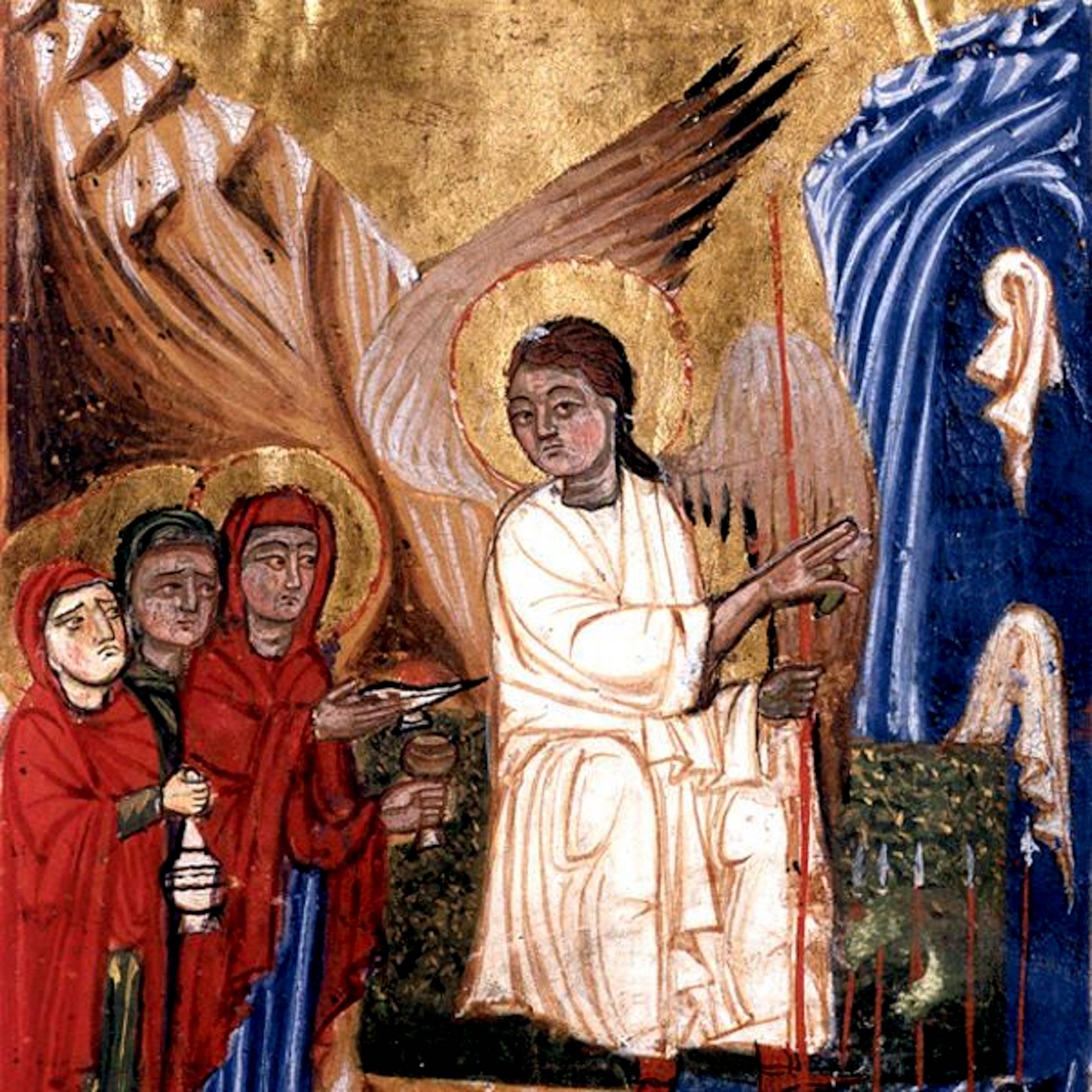 Oil bearing women at Christ's tomb