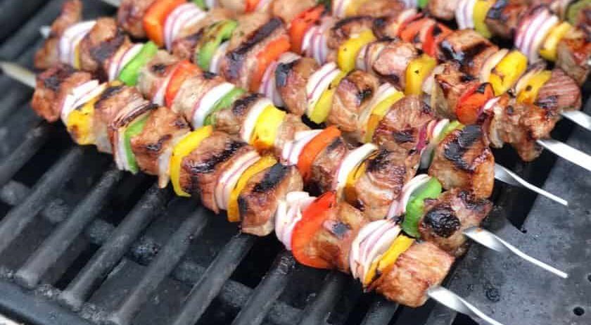 Picnic grilled kebab